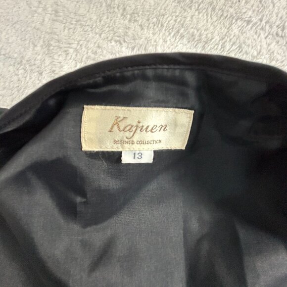 Kajuen Refined Collection Womens Diamond Quilted Vest Size 13 Black Japan - Picture 3 of 8